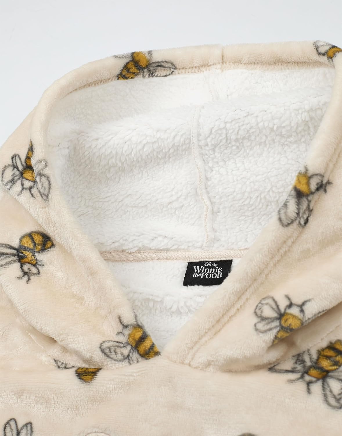 Disney Wearable Blanket Hoodie | Adults Hooded Pullover with Eeyore, The Lion King, Winnie the Pooh Mickey Mouse Themed Print One Size Sherpa Lined Loungewear with Pockets