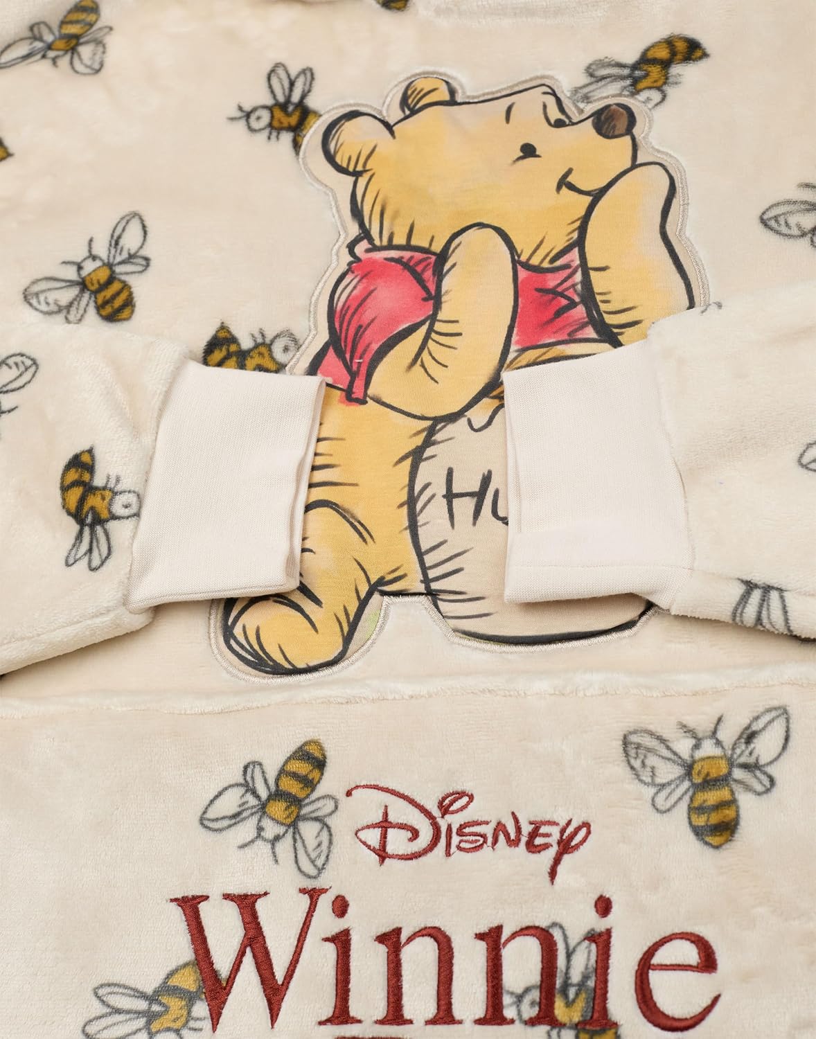 Disney Wearable Blanket Hoodie | Adults Hooded Pullover with Eeyore, The Lion King, Winnie the Pooh Mickey Mouse Themed Print One Size Sherpa Lined Loungewear with Pockets